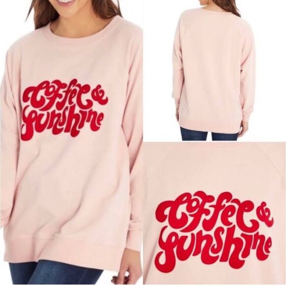WILDFOX Coffee & Sunshine oversized baggy fit cozy sweatshirt Sz S - Picture 7 of 7